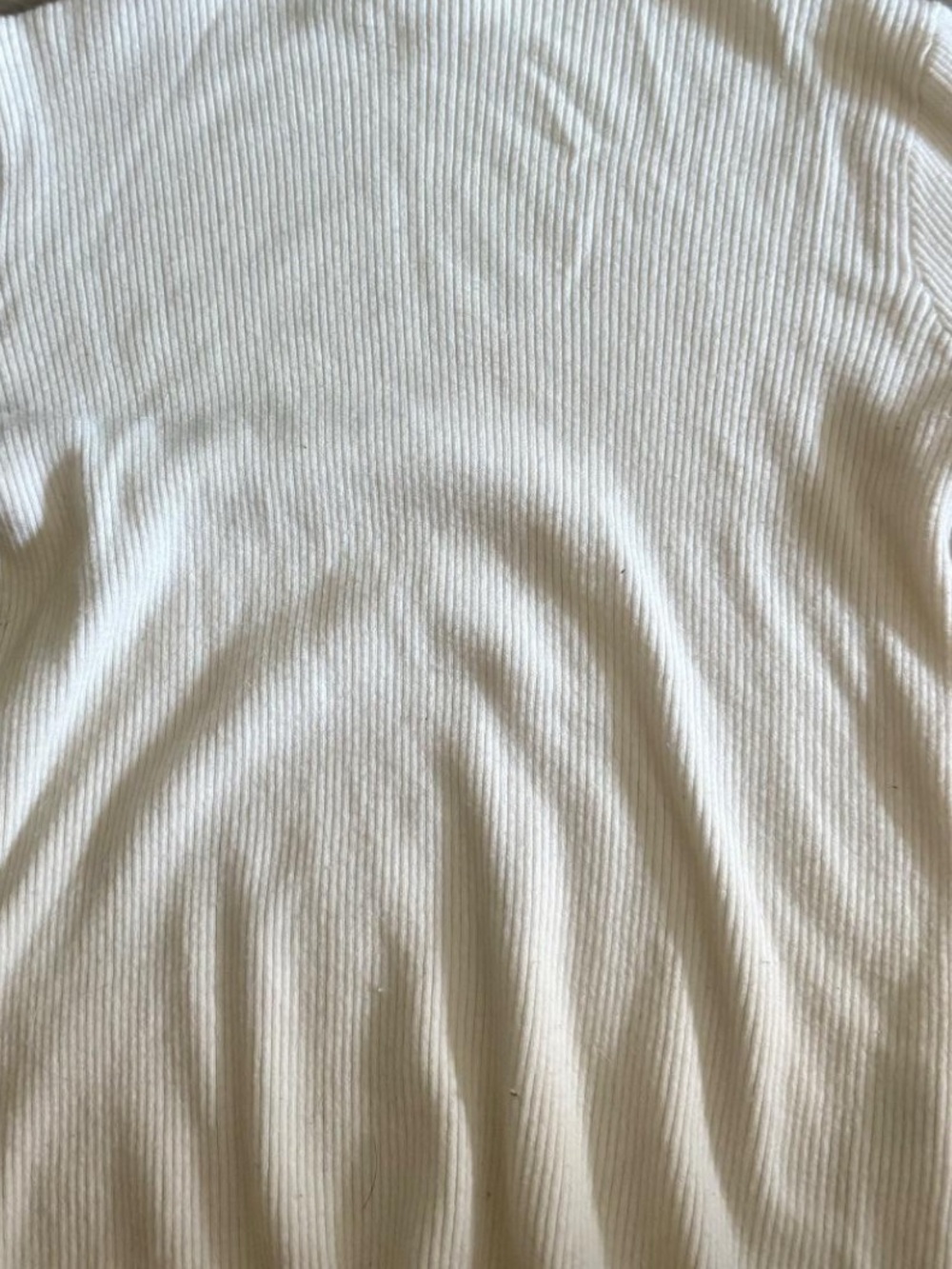 Altar'd State Cream Ruffled Ribbed Top - Picture 4 of 5